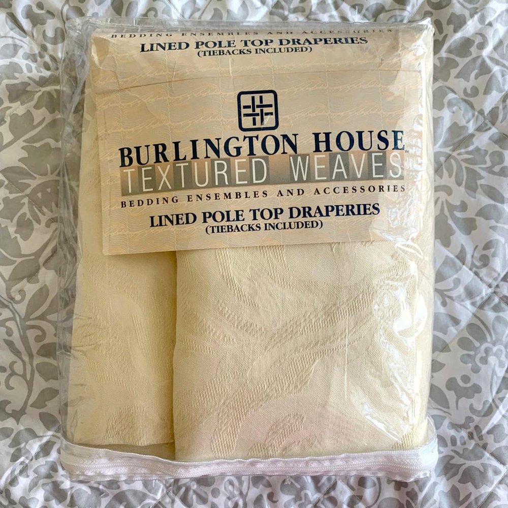 Burlington House Linen Pole Top Draperies Curtains